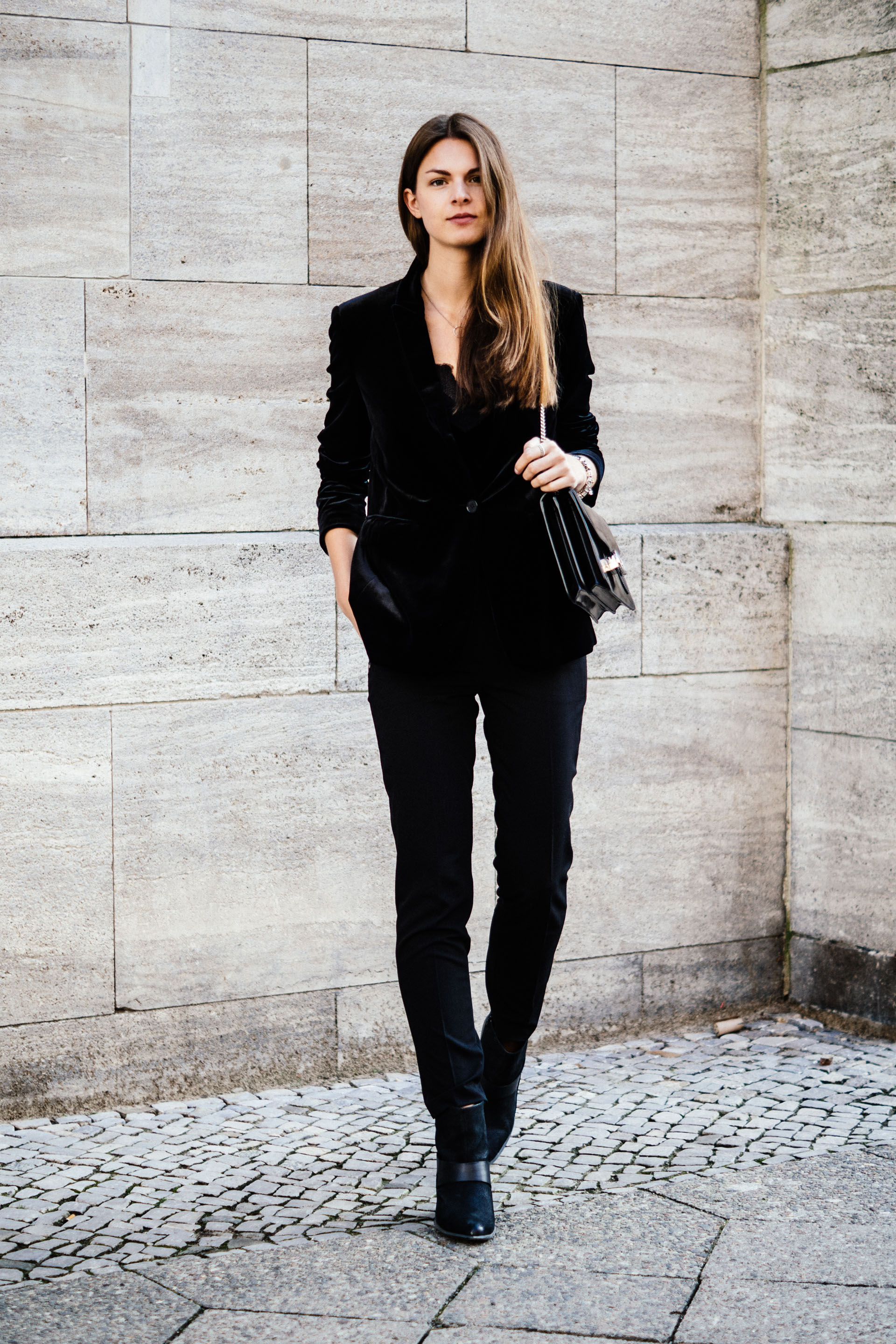 Jake*s Fashion Week Outfit || Velvet Blazer and black pants