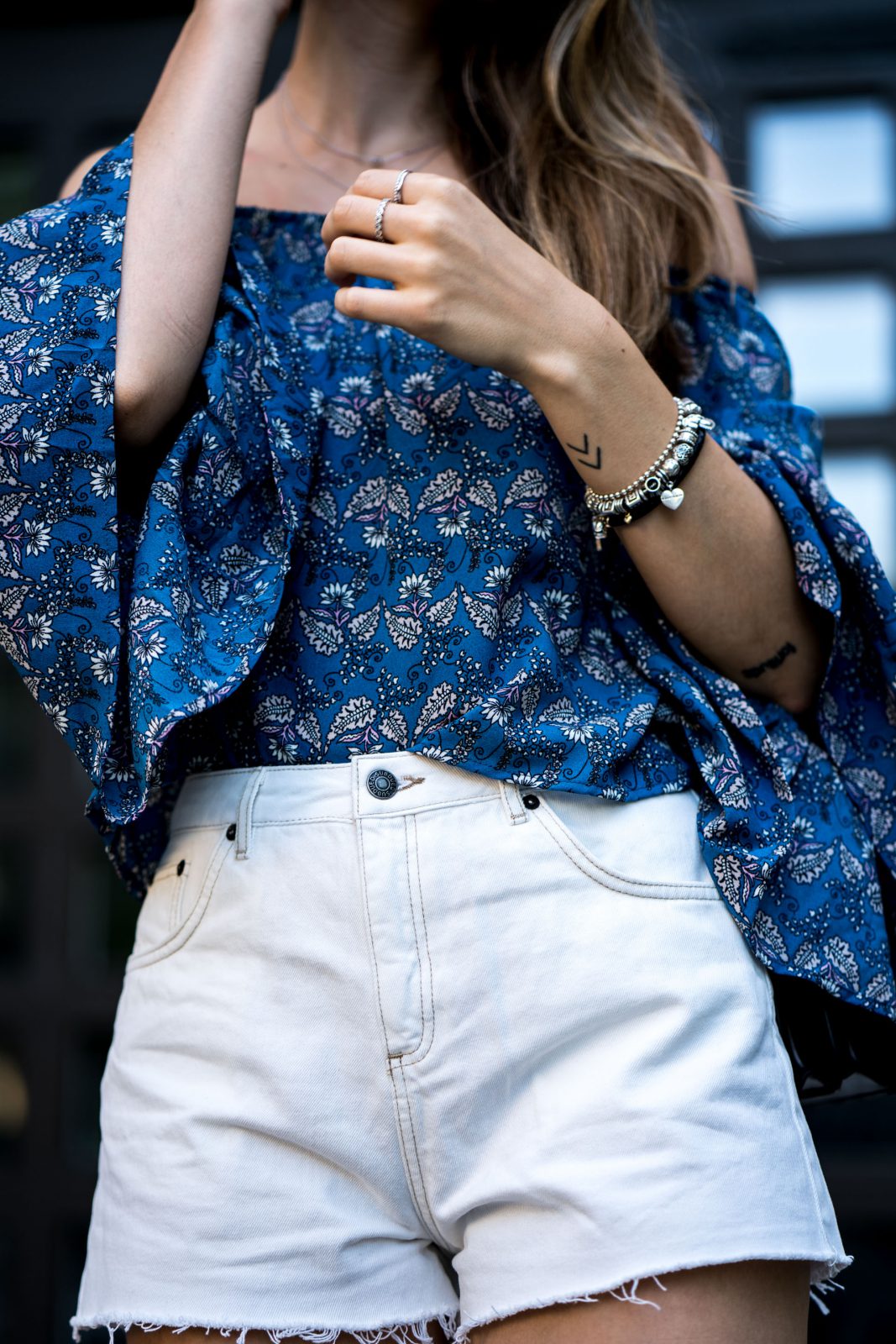 blue shorts with shirt