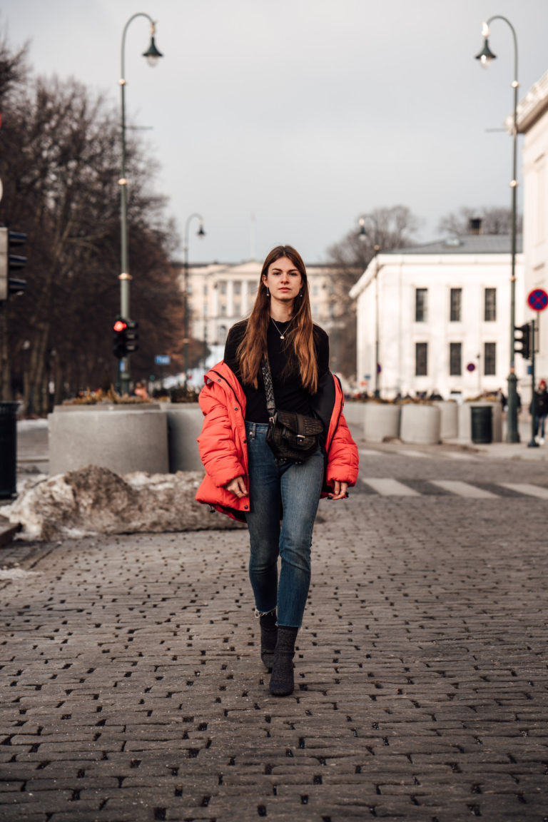 What To Wear With A Red Puffer Jacket