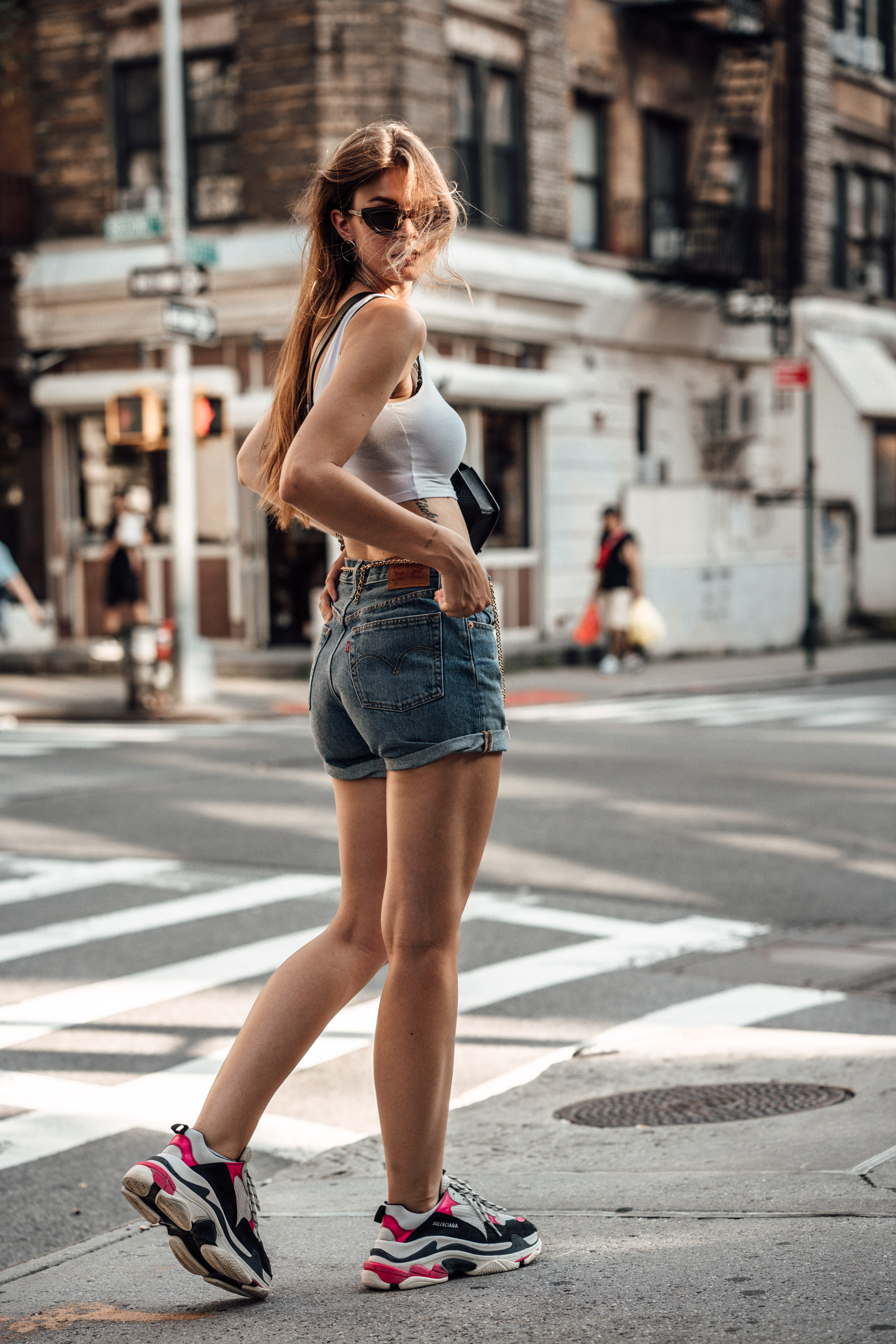 New York Streetstyle: Denim Shorts and Crop Tops || Fashionblog Berlin