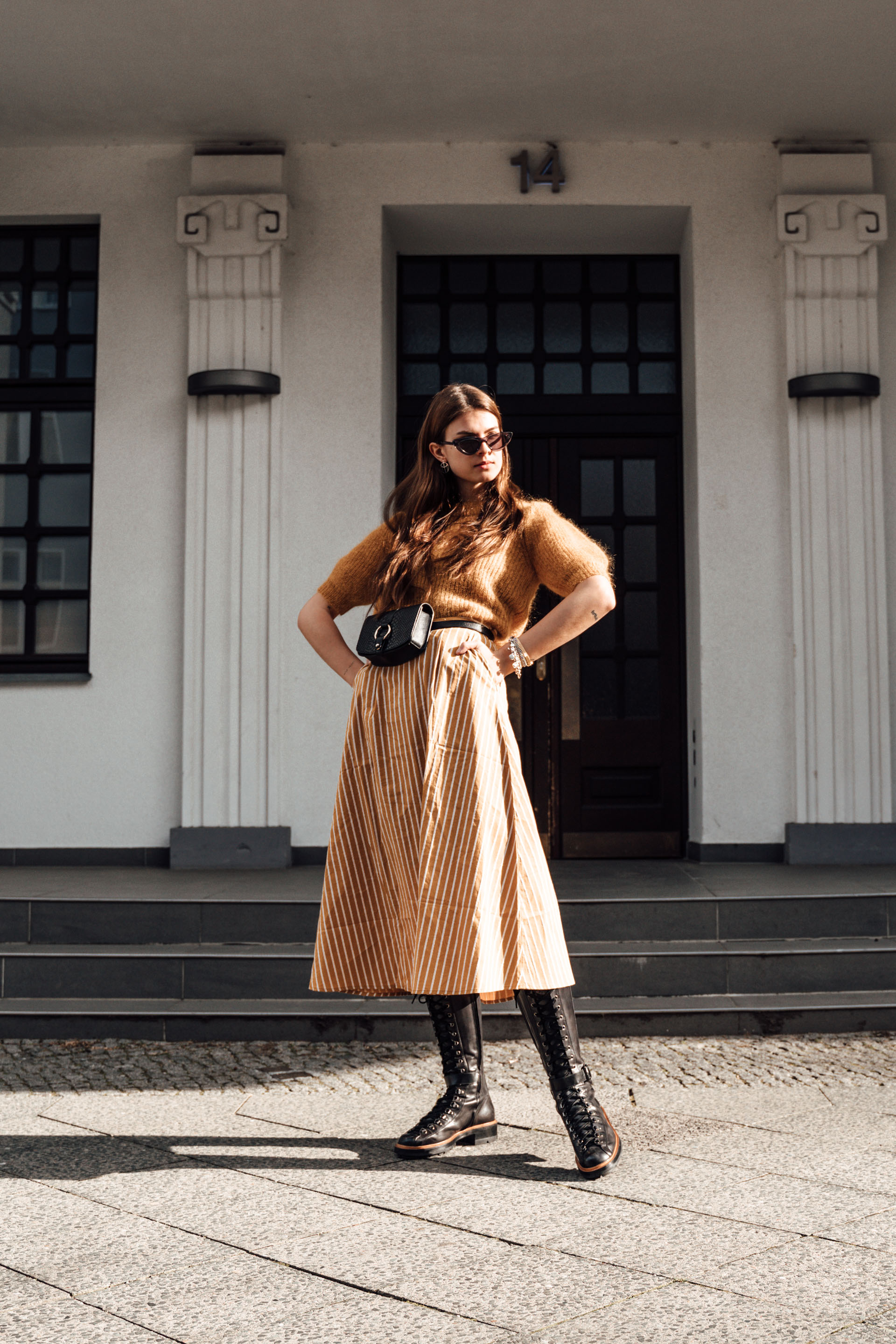 Spring Outfit: Midi Skirt and Cardigan