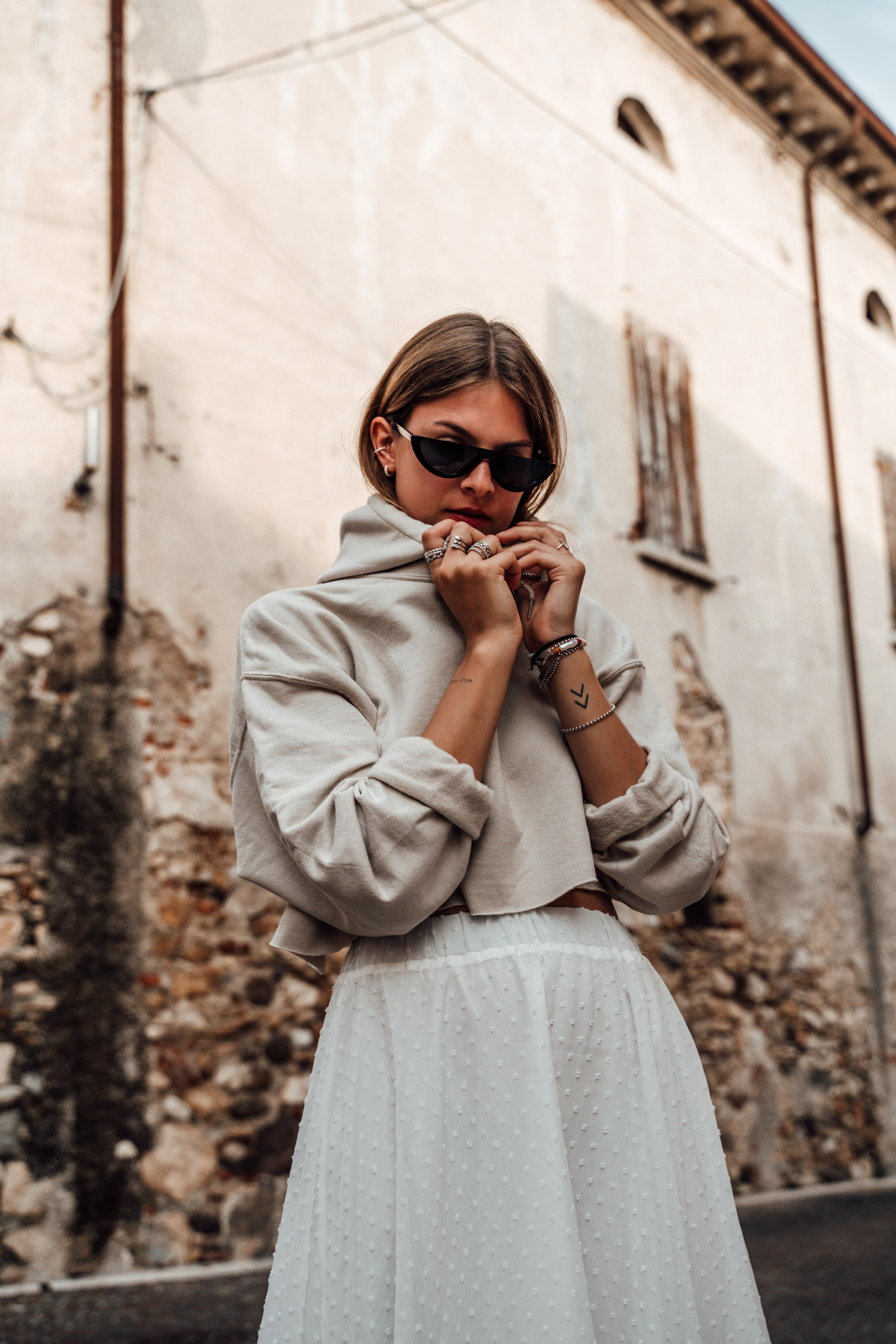 hoodie and long skirt outfit